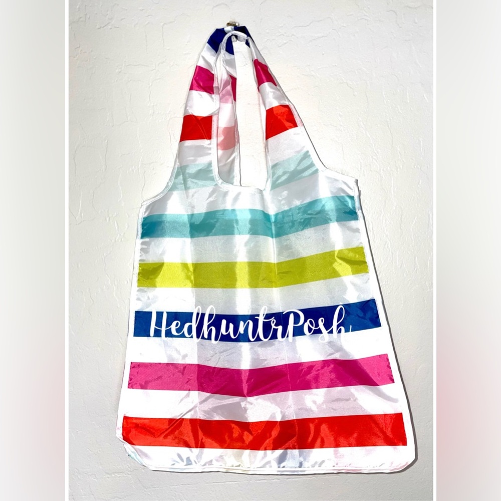 🎉HP🎉New! Kate Spade New York Rainbow Stripe Reusable/Packable Tote Bag🌈Last One - Picture 4 of 10
